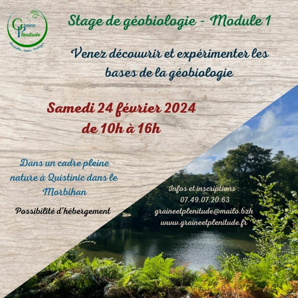 Stage de géobiologie du samedi 24 février à Quistinic dans le Morbihan